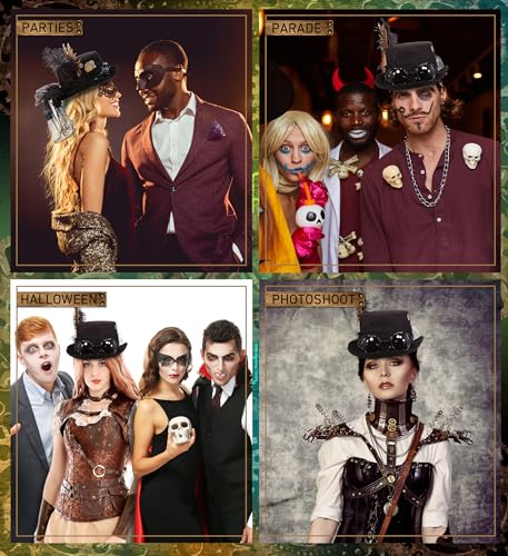 Attitude Studio HAT021-SEAS-H Fedora Steampunk Hat thumb #3