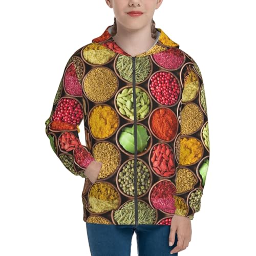 Spring Flower Seasonal Kid Hoodies Boys Zip Up Sweatshirts Girls Pullover with Pocket3
