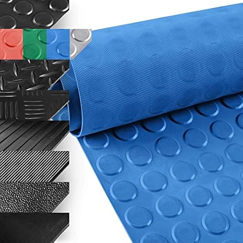 Alfombrilla de goma Fast sin olor para suelo, TPE, azul, 240 x 100 cm Cover