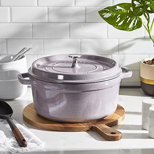 Image of STAUB Cast Iron 5.5-qt Round Cocotte - Lilac