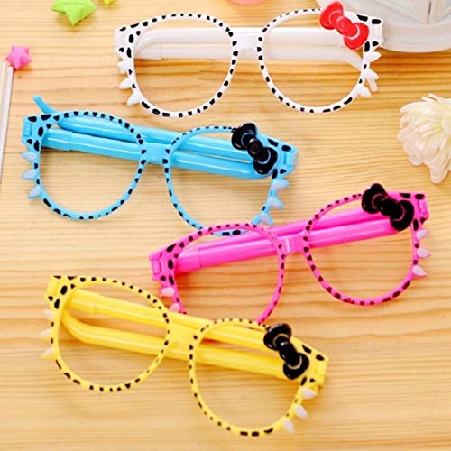 Office & School Supplies 4 PCS 0.7mm Ballpoint Pen Cute Glasses Rollerball Pens School Supplies Kids Stationery Random Color Delivery