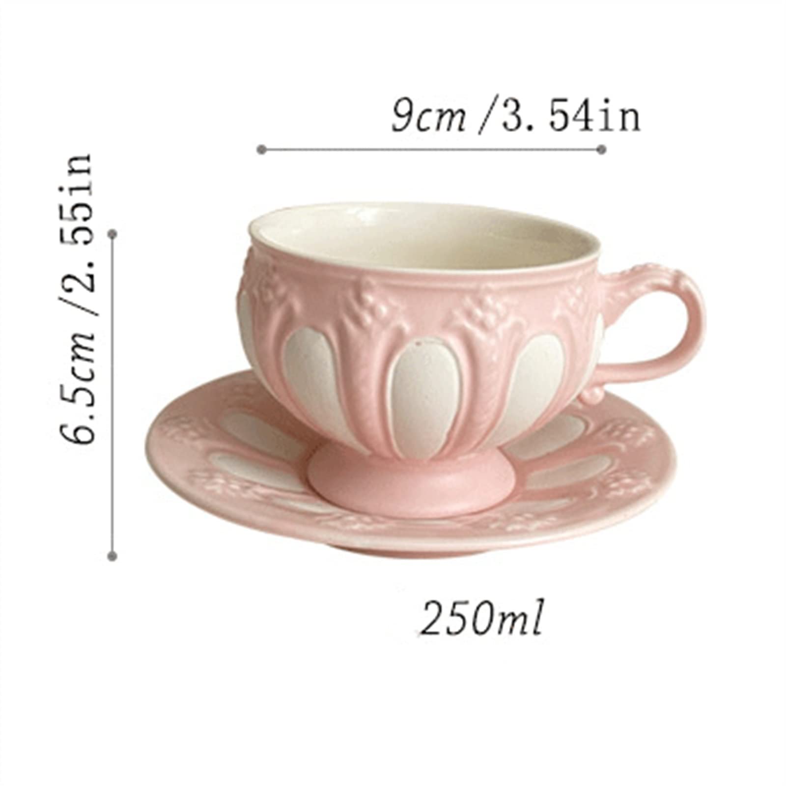 Kubki do kawy vintage relief kubek do kawy popołudniowa herbata zestaw ceramiczny wykwintna porcelana kostna