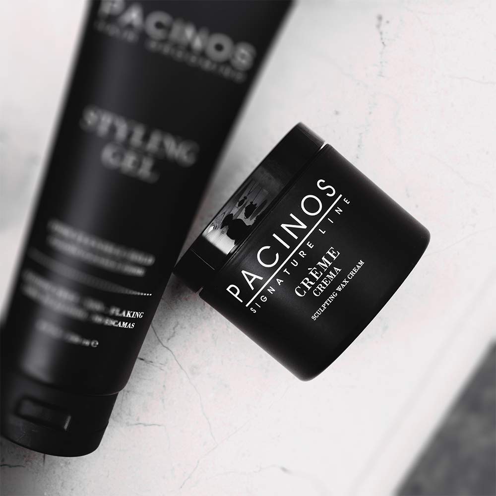 Pacinos Creme 2 Fl oz, Medium Hold Sculpting Wax Cream, Long Lasting
