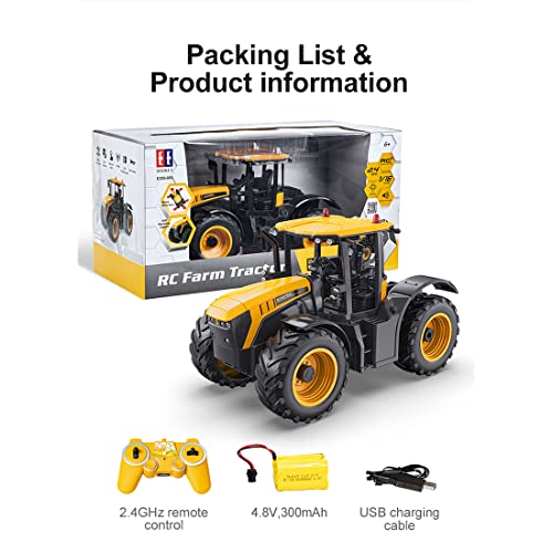 AMOC RC Traktor Auto Modell, 1/16 2.4G JCB FASTRAC 4220 RC Bauernhof Traktor Modell für Modellauto-Enthusiasten, 36 x 21… – Bild 5