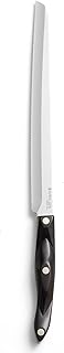 Model 3724 Santoku-Style Slicer with 10" Double-D serrated edge blade and 5.5" Classic Dark Brown handle (often called "Black").