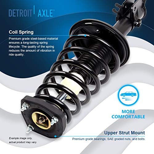 Image of Detroit Axle - Rear Struts for Hyundai 2005-2009 Tucson 2005-2010 Kia Sportage, 2 Ready Struts w /Coil Spring Assembly 2006 2007 2008 Replacement Suspension Quick Install Ready Strut Shocks