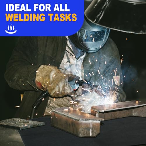 Image of 40x40 Inch Fireproof Welding Blanket Pad, Carbon Felt Wick & Flame Retardant Fabric, 5mm Thick Fireproof Heat Resistant Mat, Up to 3000F for Soldering, Firepit, Grill, Smoker & Plumbing