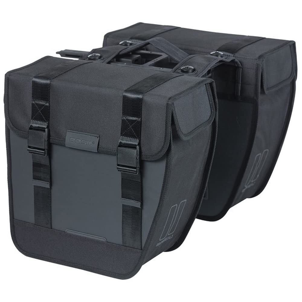 Basil Double Bicycle Bag Tour Black 28 Litres