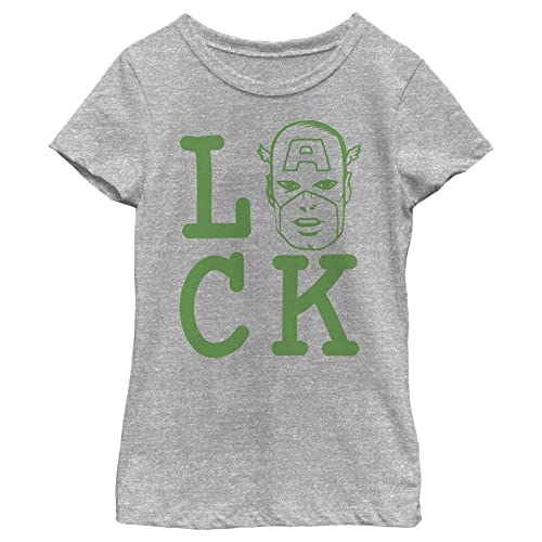 T-shirt Captain of Luck Marvel pour fille en gris chiné taille S
