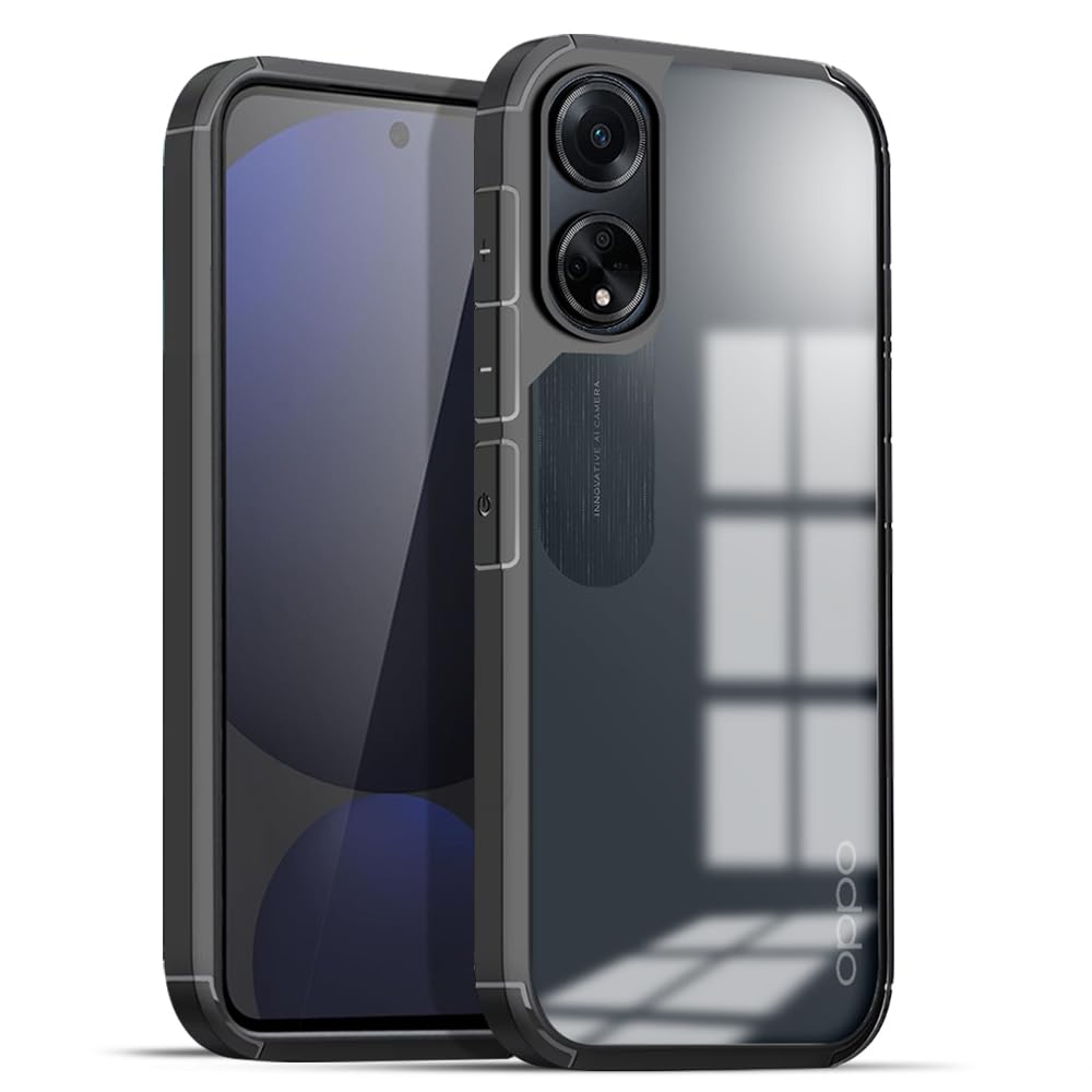 KARWAN®Back Cover |Shockproof Bumper Case | Full Camera Protection | Raised Edges | Super Soft Side TPU | Bumper Case for Oppo A58 4G – Black KARWAN®Back Cover |Shockproof Bumper Case | Full Camera Protection | Raised Edges | Super Soft Side TPU | Bumper Case for Oppo A58 4G – Black