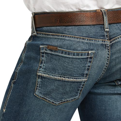 Image of ARIAT Grafton M8 Modern TekStretch Sebastian Slim Leg Men's Jeans 10039625, Dark Blue, 28