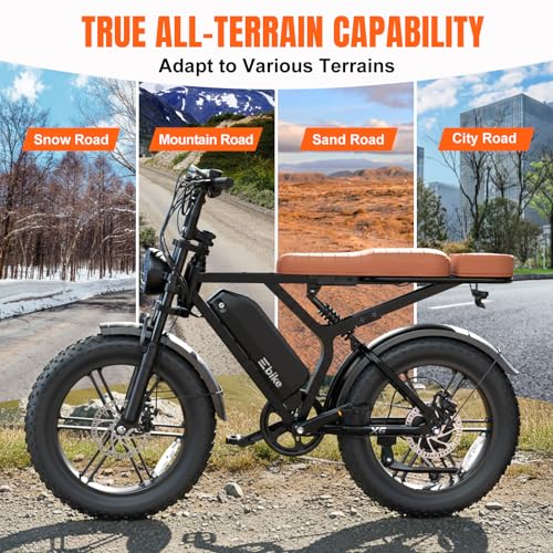 Image of TST Electric Bike for Adults, 1500W Peak Motor 60 Miles Fat Tire Ebike with 48V 15 /30Ah Removable Battery 20 inch Fat Tire E Bike, Full Suspension and 7-Speed,Off-Road Electric Bicycle for City Commuting