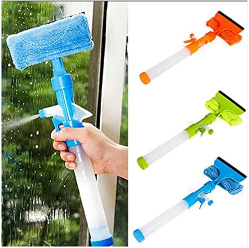 FYCAN Double-Sided Window Glass Cleaner Wiper Long Handle Cleaning Brush Window Washing Brush Household Cleaning Tool Window Scraper Mirror Cleaning for Bathroom Tiles (Multi) (B09YV9VG3M) Amazon Price History, Amazon Price Tracker