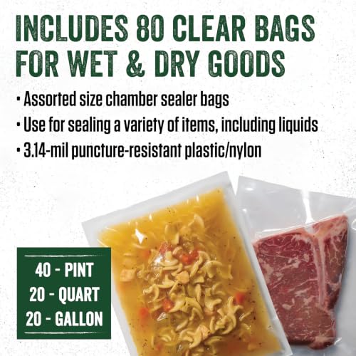 Image of LEM Products MaxVac Pro Chamber Vacuum Sealer with Mylar and Sealer Bags