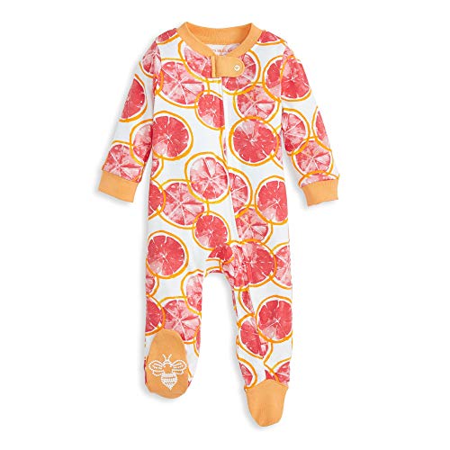 Image of Burt's Bees Baby unisex-baby Sleep & Play, Organic One-piece Romper-jumpsuit Pj, Zip Front Footed Pajama