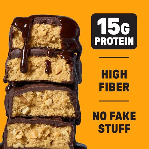 JUNKLESS Protein Bars Variety Pack | Chocolate Peanut Butter, PB Chocolate Brownie, Birthday Cake & Choc Chip Cookie Dough | 15g Protein, No Added Sugar, High Fiber | 12 Bars