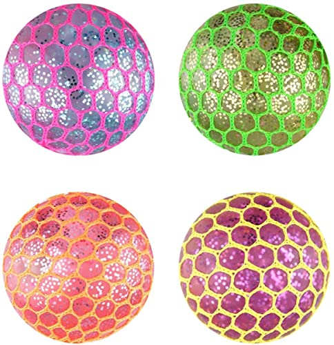HATF Squishy Mesh Ball Fidget Toys, Stress Balls Alleviate Tension, Anxiety, Improve Your Focus and Stress Relief for Adults and Kids - Squishy Toys Gifts (1 Unit)