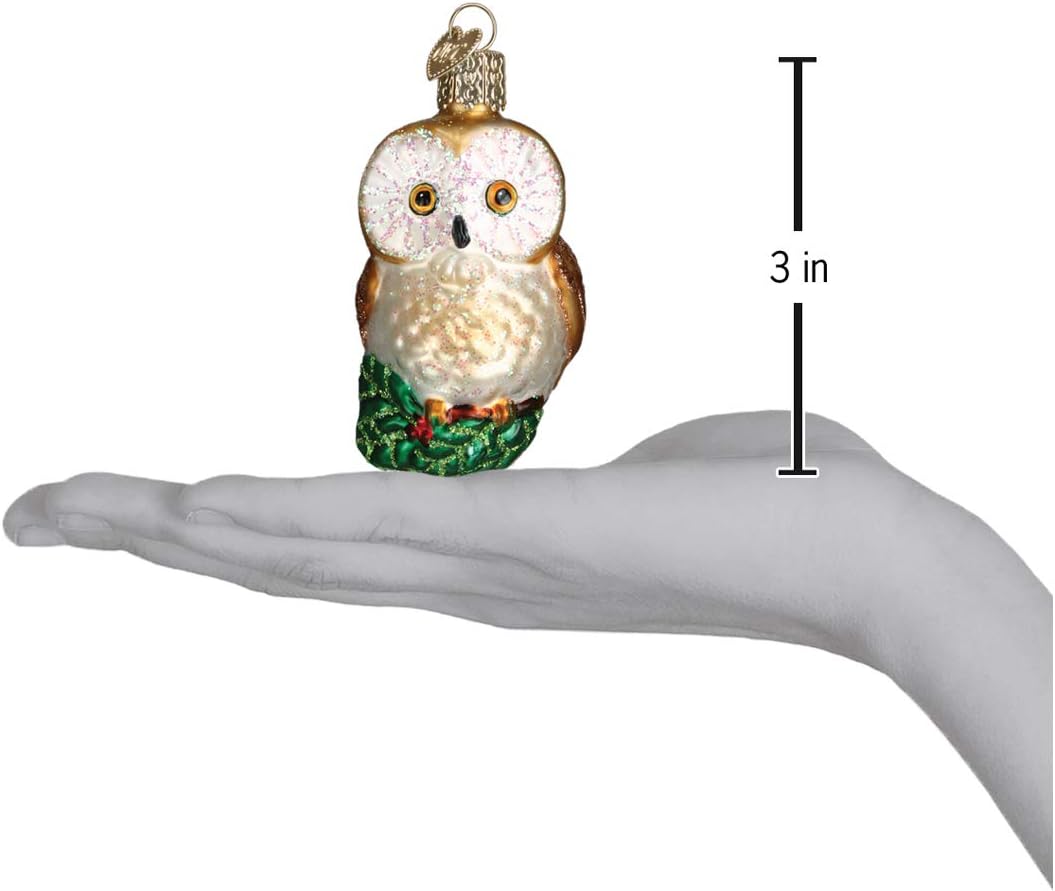 Old World Christmas Owl Glass Blown Ornament for Christmas Tree, Handcrafted Holiday Decoration, Owl Collection - Image 3