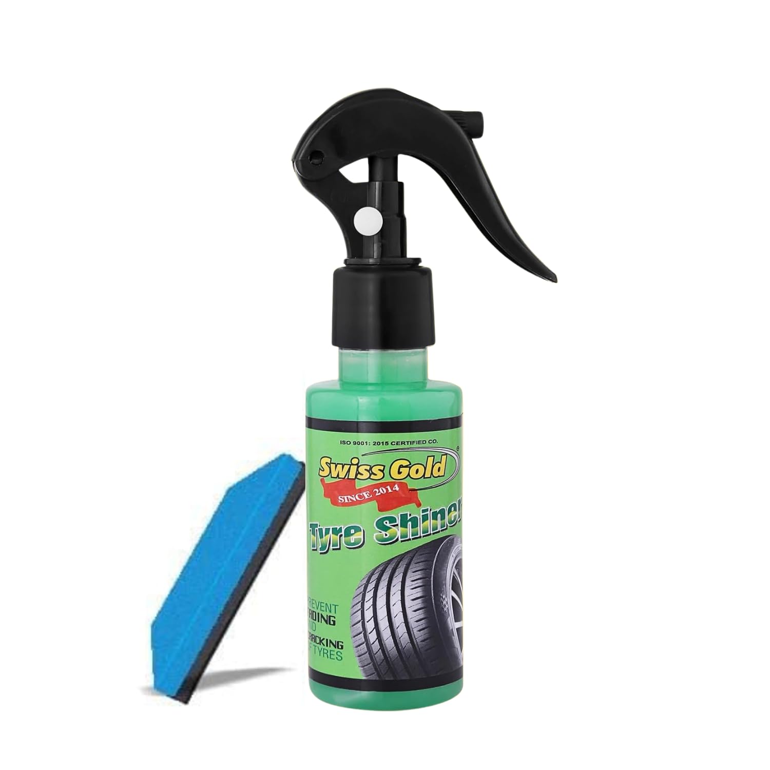 SWISS GOLD Tyre Shiner 100ml Bike & Car Tyre Polish Dresser | Prevents Fading and Cracking of Tyres | Long Lasting Super Black Shine | Tyre Dresser Spray Polish - 100ml-image-21