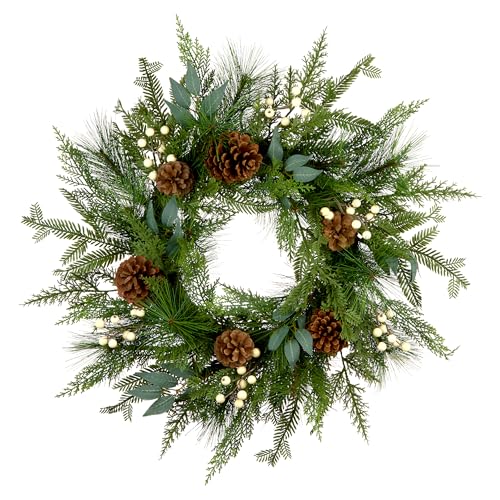 National Tree Company Artificial Christmas Wreath, Green, Inspired by Nature,