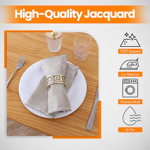 Servilletas de Tela Jacquard Majestic Giftware 6 unidades miniatura 2