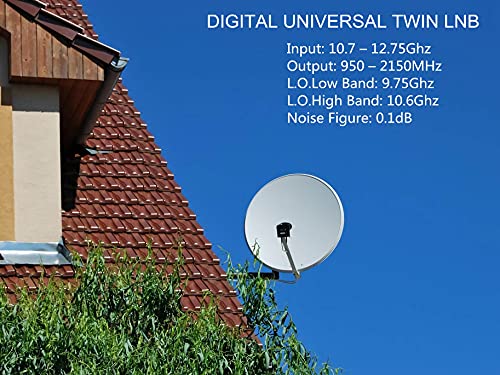 Goaycer Twin LNB 2-fach mit LTE-Filter für Satellitenempfang