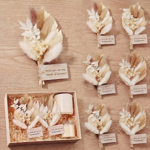 6 Ramos Mini Secos para Dama de Honor Suncalla miniatura 1