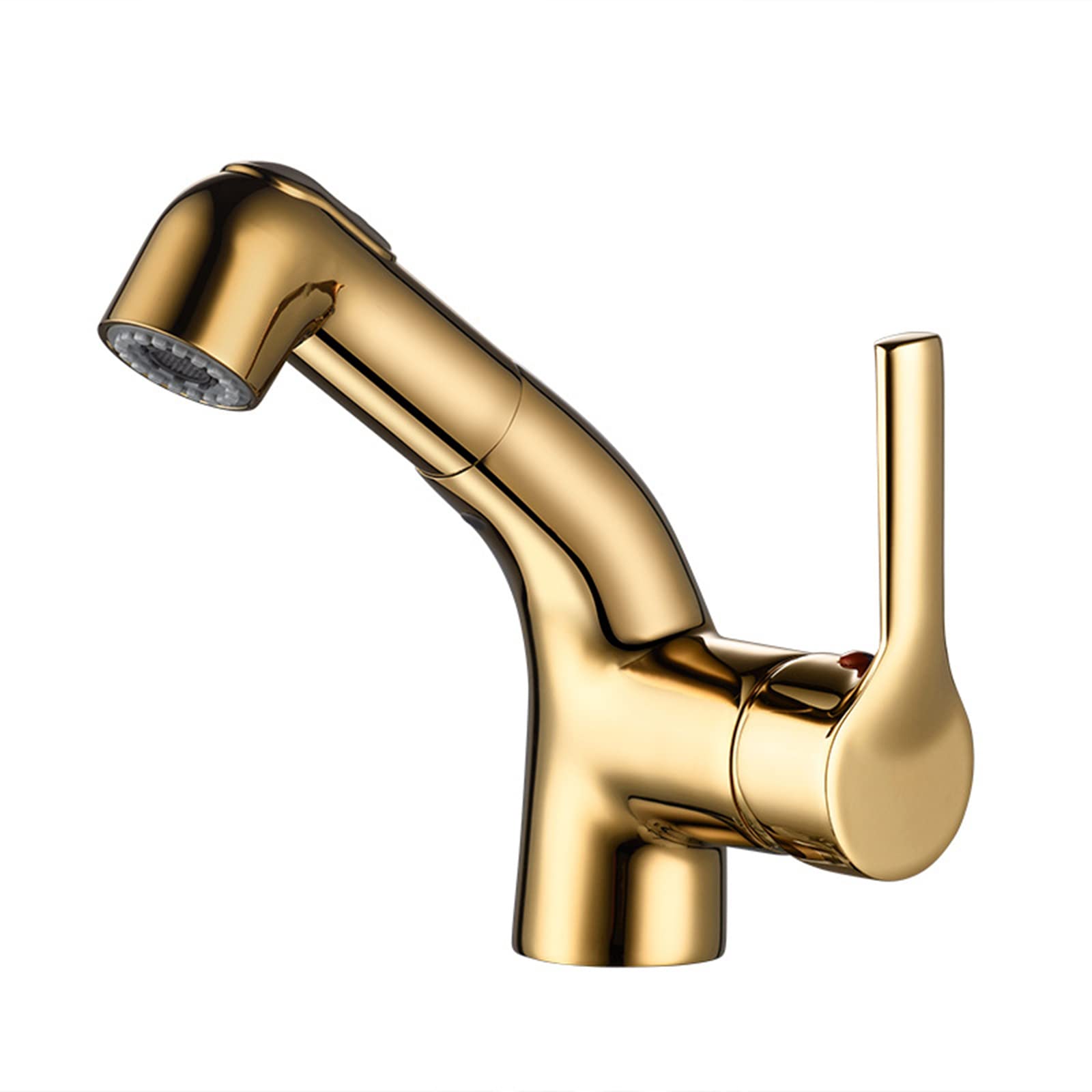 Mitigeur de lavabo extractible avec 2 types de jet pulvérisation pour salle de bain