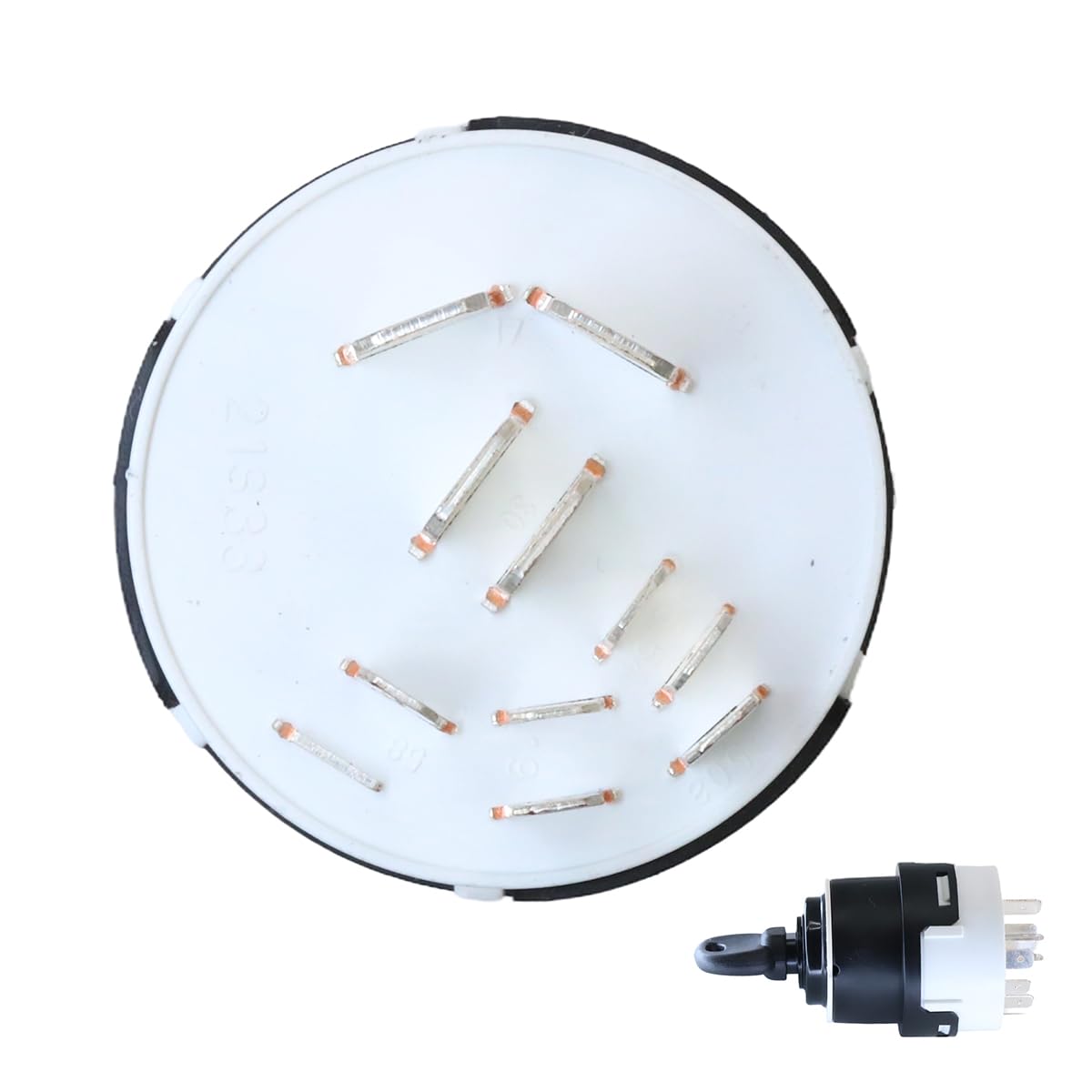 Selyse Interruttore di accensione da 12 V/24 V con 2 chiavi, 10 pin con interruttore di accensione on/off per auto, moto, barche ed escavatori JCB.