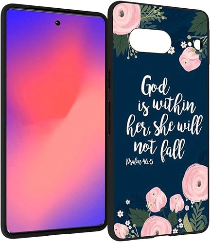 Compatible con Google Pixel 7 - Funda con citas inspiradoras, con versículos bíblicos cristianos alentadores de la Biblia para Google para niñas y