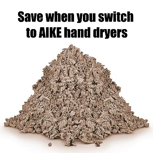 AIKE Elephant Power Commercial Hand Dryer High Speed Auto Warm Wind, Polished Stainless Steel Cover AC110V-130V Model AK2812