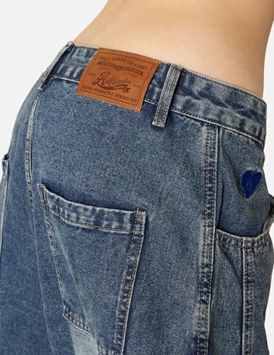 Aelfric Eden Barrel Jeans for Women Baggy Boyfriend Vintage Wide Leg Denim Pants4