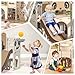 NYEEKOY 9 in 1 Toddler Slide and Climber Playset Indoor Outdoor Kids Slide with Basketball Hoop,Telescope and Storage Space, Freestanding Backyard Playground for Children Age 1-6