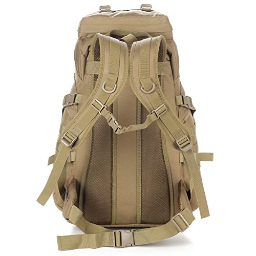 Sac à Dos De Camping Extérieur De Randonnée Sac à Dos Tactique 20-35L Revêtement Imperméable En Nylon Sac à Dos D'alpinisme,Brown Cover