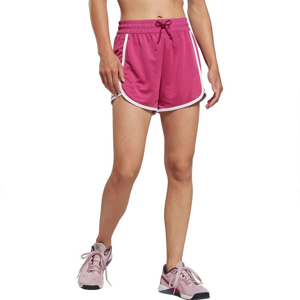Reebok Women's Workout Ready High-Rise Shorts Semi Proud Pink XL