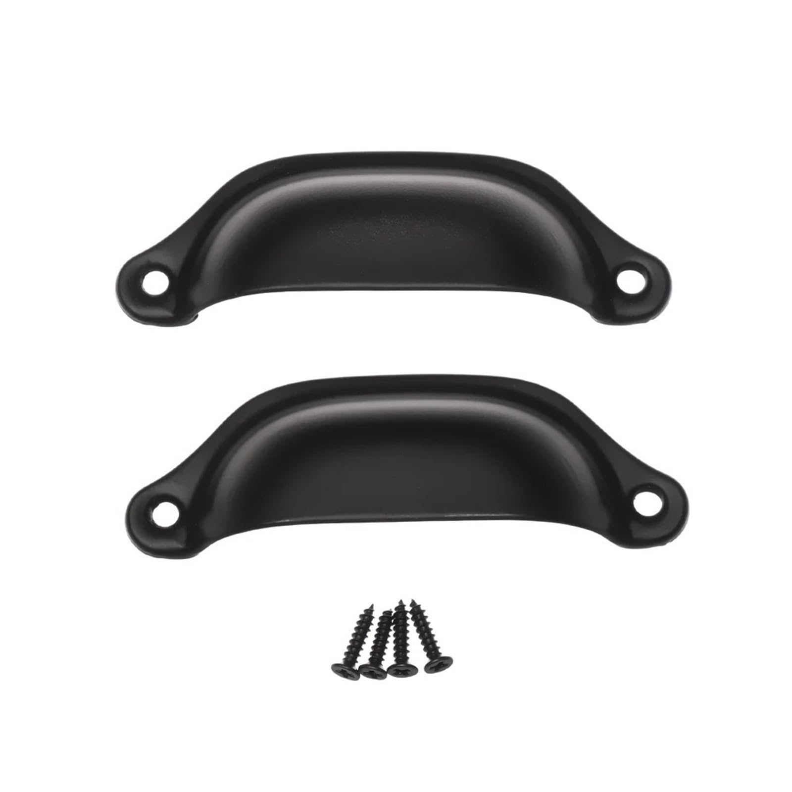 SNGUOQ 2PCS Antique Brass Shell Pull Handles Retro Iron Wardrobe Door for Living Room Door Handles(Black)