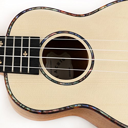 PISTACHIO Ukulele Soprano Professionnel Epicéa Acajou 21 pouces Guitare Quatre Cordes Avec Accordeur Sangle Cordes et… - Les Beatles, Paul McCartney, John Lennon, RIngo Starr, George Harrison PISTACHIO Ukulele Soprano Professionnel Epicéa Acajou 21 pouces Guitare Quatre Cordes Avec Accordeur Sangle Cordes et… – Image 7