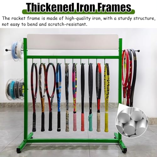 Soporte para raquetas con gancho para colgar, estante de almacenamiento que ahorra espacio para equipos de tenis y deportes, ideal para tiendas minoristas y áreas de entrenamiento