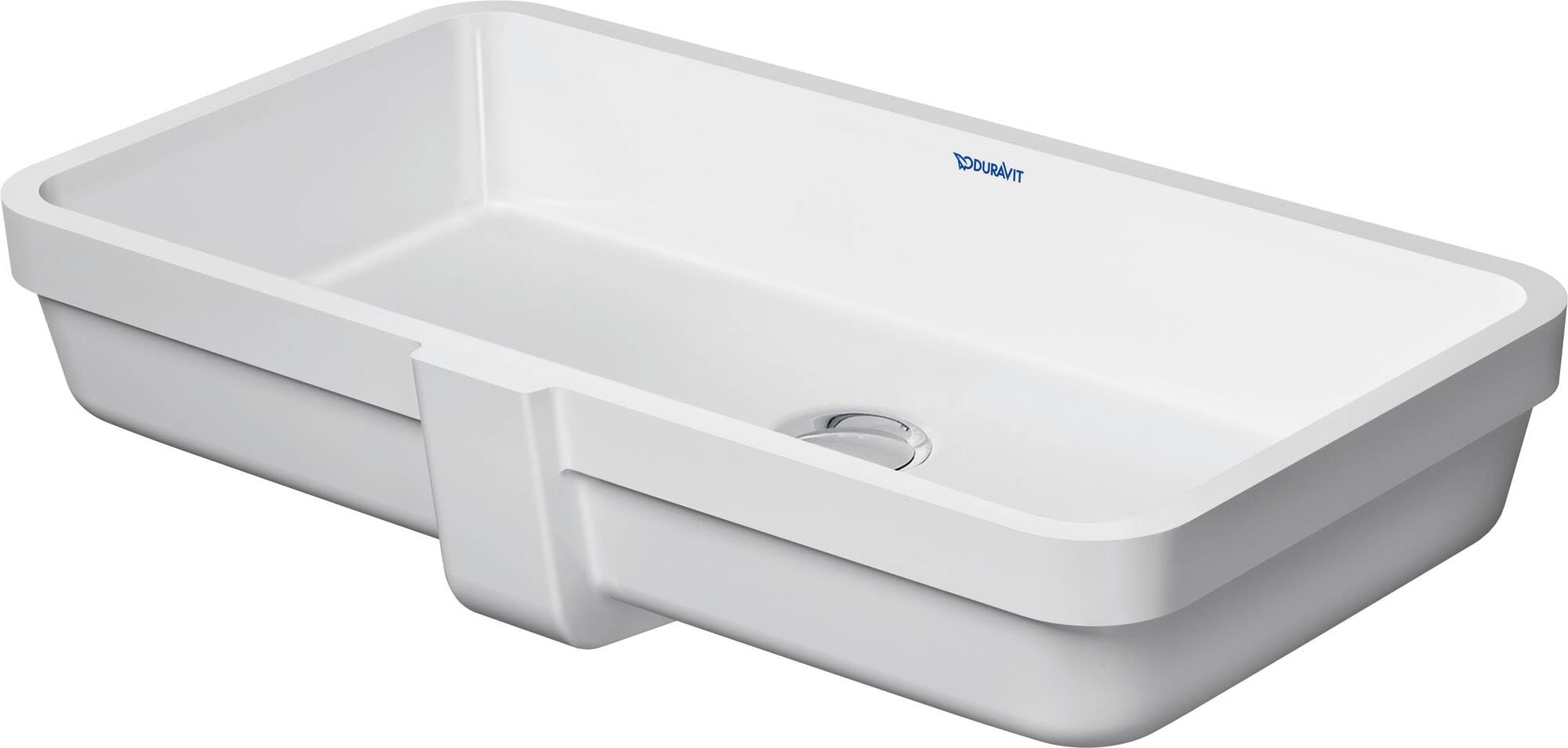 Lavabo empotrado Vero Air 60x31cm, con rebosadero, sin banco para grifos, sin agujero para grifos, para instalación desde abajo., Color: Blanco