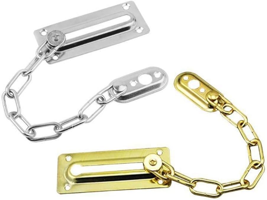 Window Safety Lock Guard Spring Polished Latch Security Chain Limiter Door Lock Safety Window Chain(Silver)