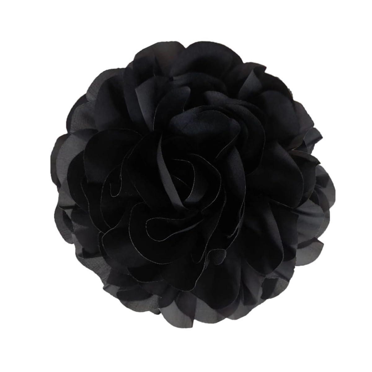 Dainty Fabric Rose &amp; Camellia Flower Oversized Brooch Pins &amp; Hair Clip - Large Lapel Pin, 4.3in/7.5in