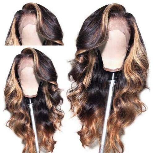 Body Wave Blonde Brown 1BT27 Color Lace Front Deep Part Human Hair Wig 150% Density Natural Hairline with Baby Hair for Black Women (18 Inch, 13X6 Lace Front)