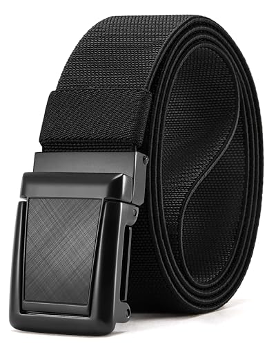 Image of CHAOREN Tactical Belt Men - 1.5 inch Stretch Work Belt with Zinc Alloy Buckle | Quick Release, Zinc Alloy Buckle, Heavy Duty, Stretchy Nylon, Military, Hiking, EDC, EMT, EMS