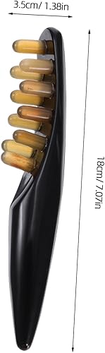 Miniatura 5 de Guasha - Herramienta de masaje de raspado, peine de cuerno de buey, terapia de punto de activación, peine de dientes anchos para palo de masaje de