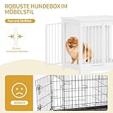 Hzuaneri Hundekäfig Möbel, 69 cm Hundebox, 2 Türen, Moderne Hundekäfig Indoor für kleine/mittlere/große Hunde, Beistelltisch, Hundebox für Zuhause 69 × 49 × 64,5 cm, Weiß DFC84313W