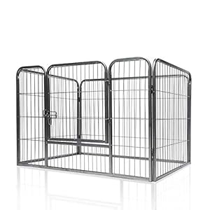 Unbekannt X-Treme Puppy Welpenfreigehege XL mit Tür für drinnen & draußen – Laufstall für Welpen, Kaninchen & kleine Haustiere