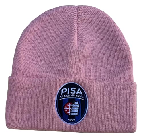 Con ribalta, stemma ricamato Berretto Pisa Ufficiale Rosa Donna Cuffia Cappello Zuccotto Cappellino Invernale Ragazza Tifosa Pisana Calcio Ricamato CUFPIROSA05
