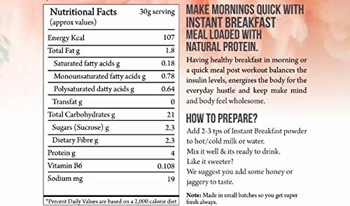 Namhya - Sattu Instant Breakfast Cereal - 300g (Pack of 1) - High Protein, Boosts Energy, Aids Digestion - Roasted Bengal Gram (Sattu) - 100% Natural, No Preservatives - For Strength & Gut Health - Image 7 thumbnail