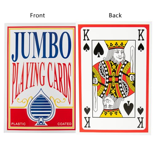 Baraja de Póker Jumbo Extra Grande 8 x 11 Pulgadas miniatura 4