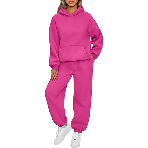 AUTOMET Womens 2 Piece Outfits Lounge Hoodie Sweatsuit Sets Oversized Sweatshirt Baggy Fall Fashion Sweatpants with Pockets
